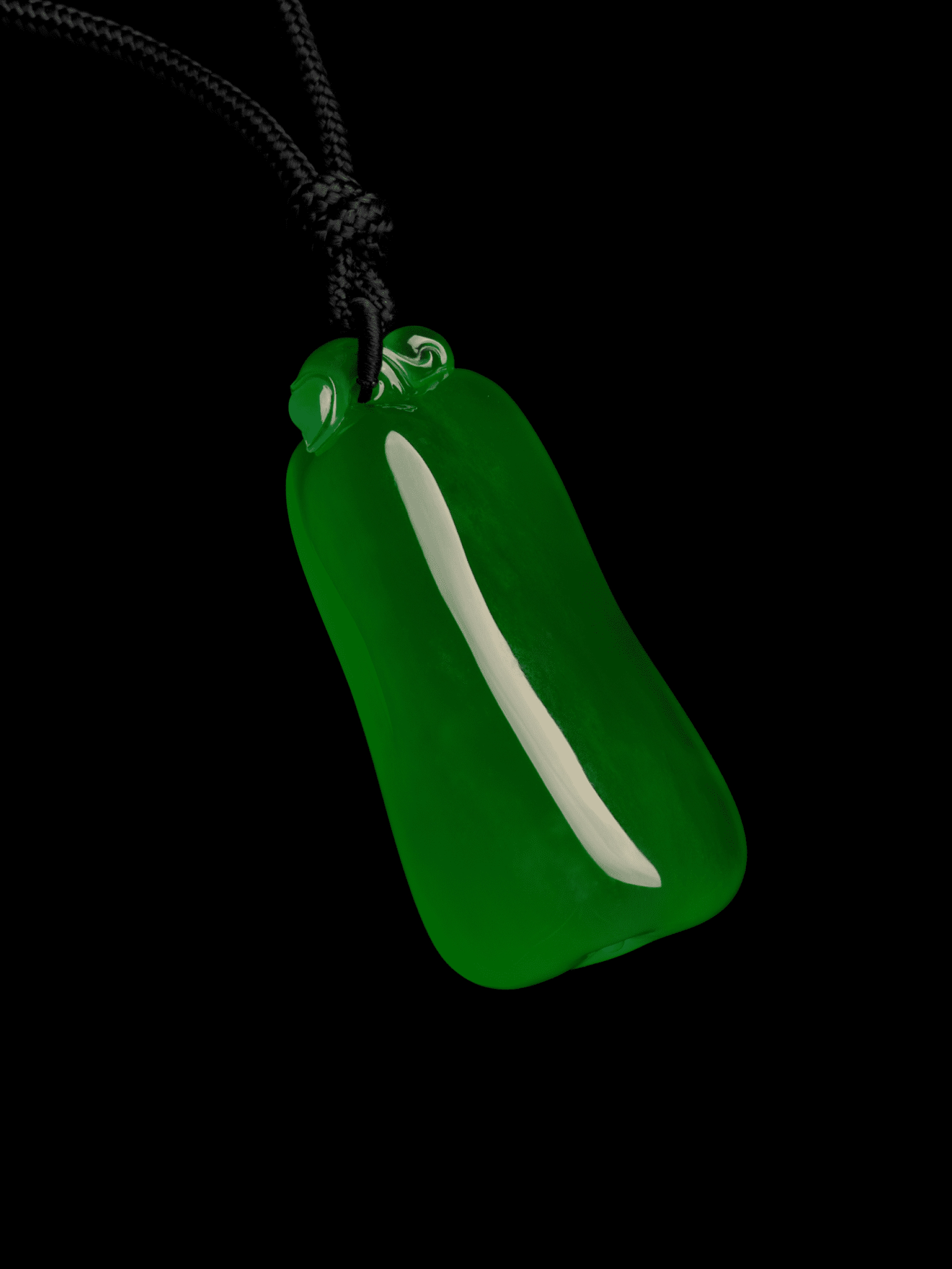 Myanmar Jadeite "Fu Gua"<br>(Blessing Melon Pendant)
